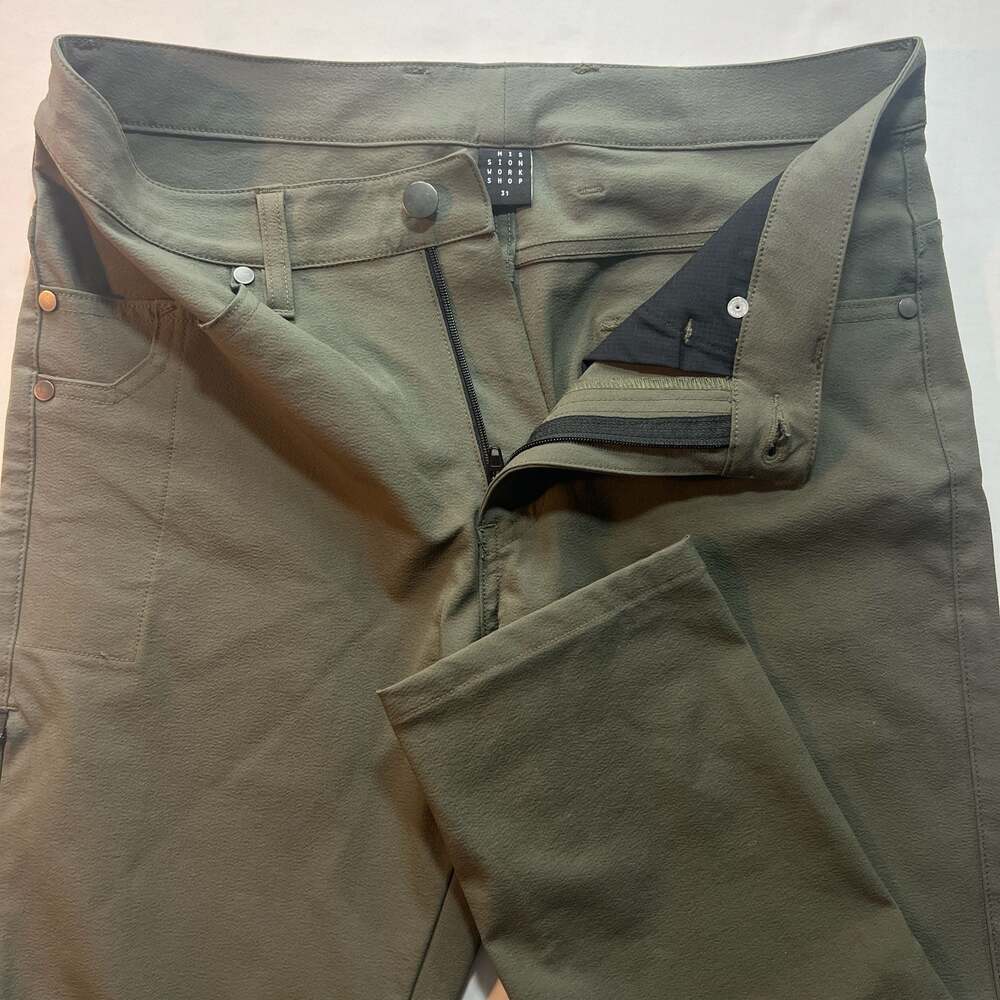 Mission Workshop The Division 4 way stretch  Technical Pants Olive Green Size 31
